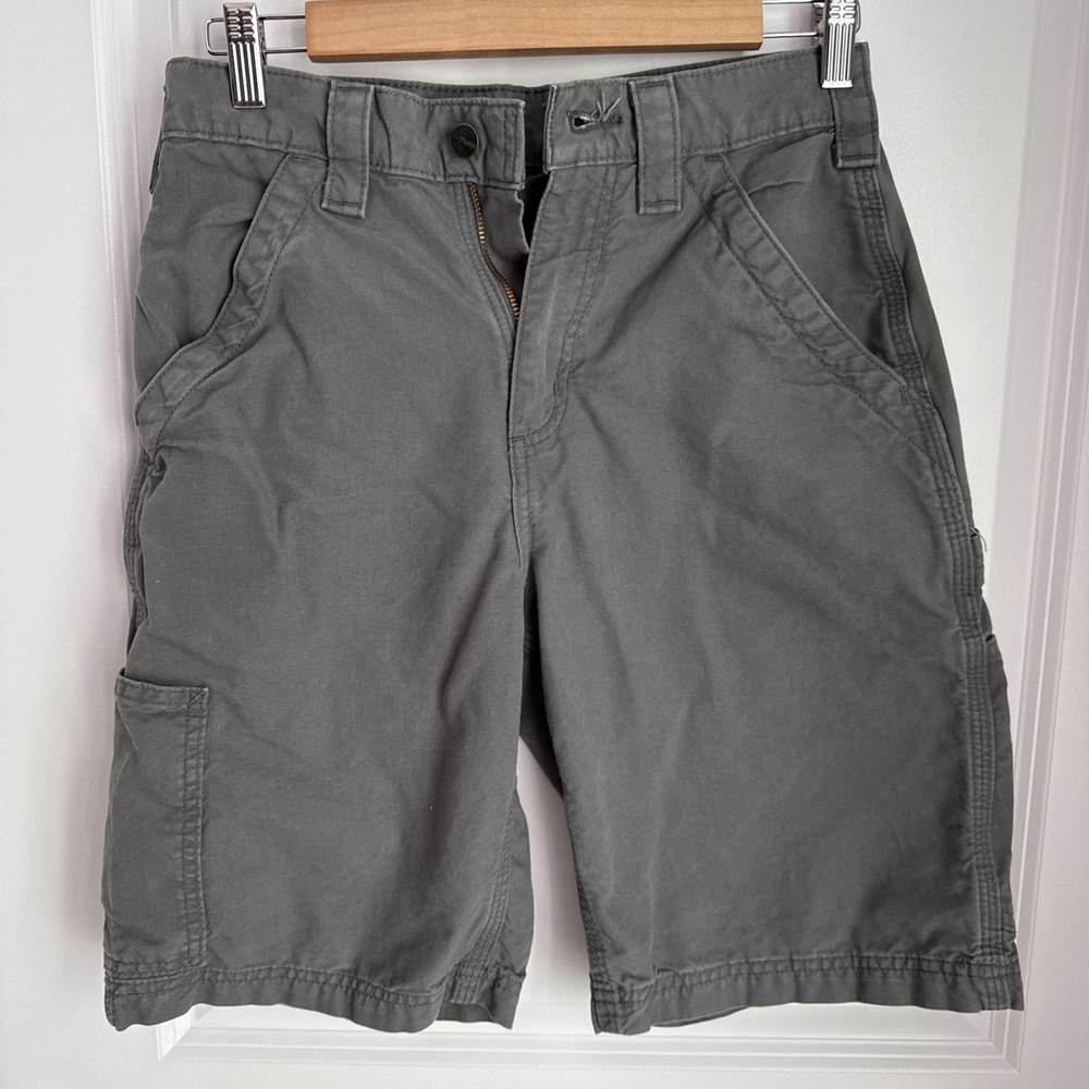 Carhartt Carpenter Shorts Mens Size 28 B147STL Work Canvas LOOSE FIT GREEN NWOT - Picture 2 of 6